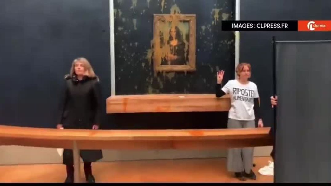 ⁣Climate Activists Threw Soup At The Mona Lisa Today