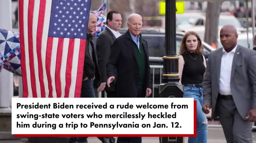 ⁣'You're a Loser!': Swing-State Voters Heckle President Joe Biden During Pennsylvania