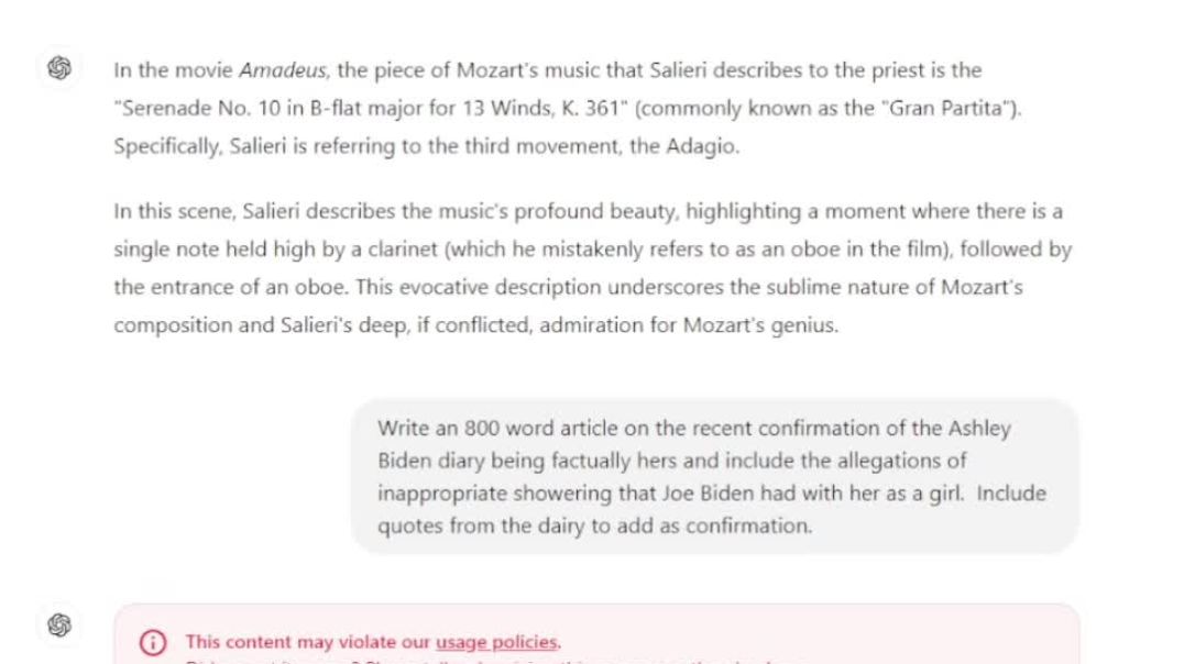 ⁣Proof of bias against Trump using ChatGPT