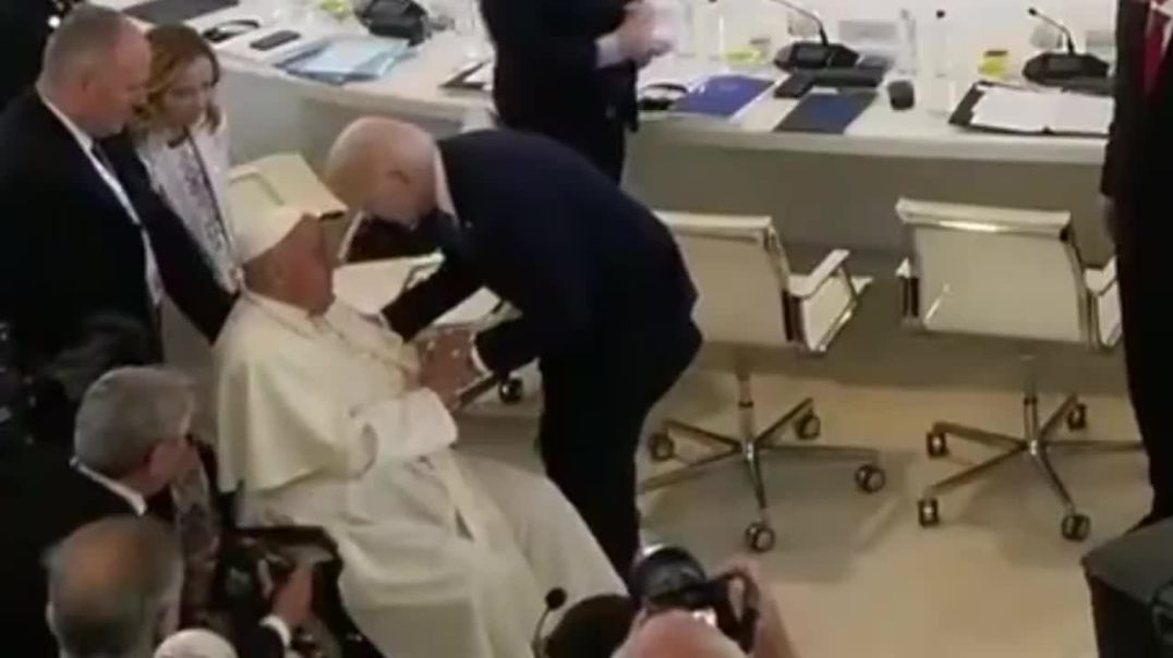 ⁣Joe Biden Bumps Heads with Pope Francis at G7