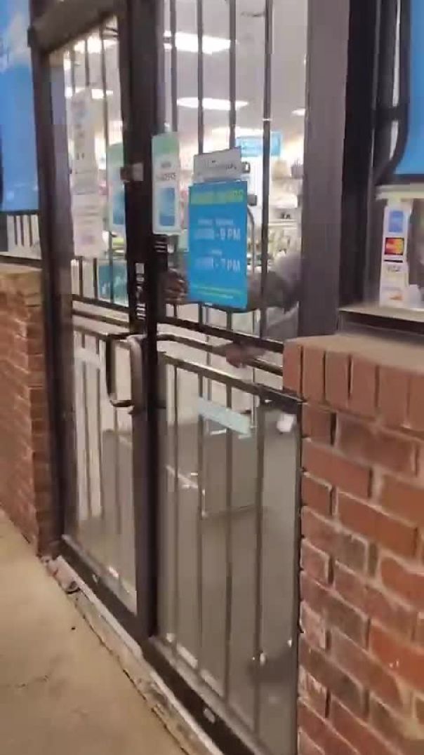 LOL! They locked the shoplifter in and called for help.