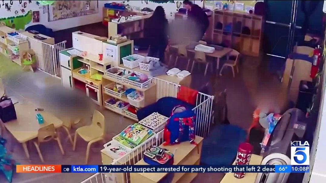 Daycare worker seen throwing shoe at young child in Inglewood